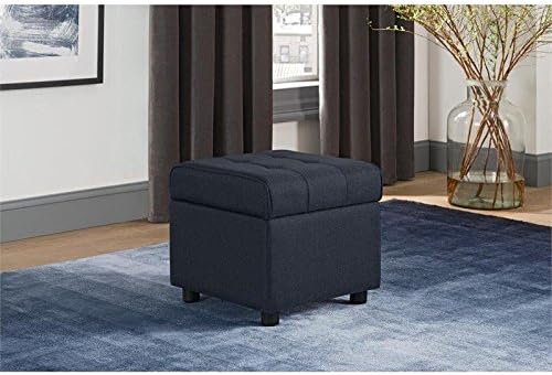 DHP Emily Rectangular Storage Ottoman, Grey Linen