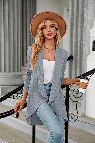 Image of Cardigan for Women Long Sleeve Sweaters Casual Lightweight Knit Open Front Fall Fashion Outfits