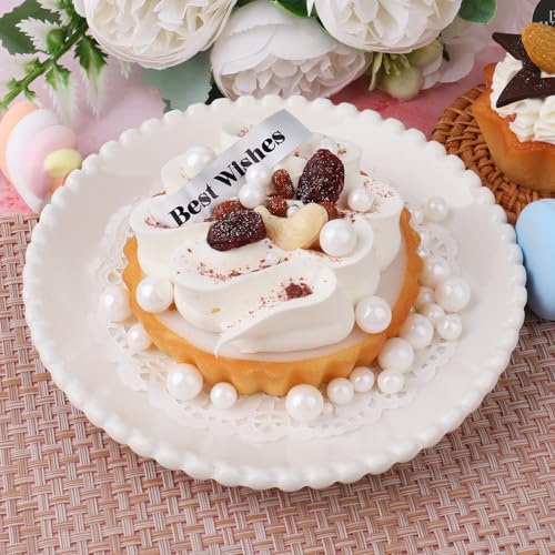 Edible Pearls for Cake Decorating 130g (4.6oz), White Sugar Pearls, Pearl Sprinkles Mix for Cupcake Topper Cookie Ice Cream | Baking Decorations for Baby Shower Weddings Birthdays & Parties