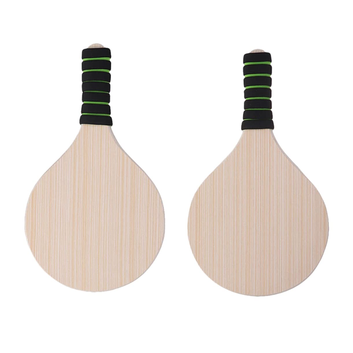 ifundom Wooden Beach Racket Set Badminton Paddle Beach Ball Racket Ideal for Outdoor Indoor Games Random Color