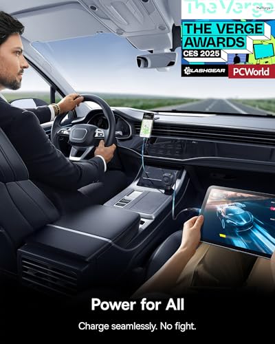 Baseus 163W Retractable Car Charger USB C Fast Charging, PrimeTrip VR2 Max 4 in 1 Fast Car Charger with Dual Retractable USB C Cable for iPhone 17 16 15 Pro Max, Samsung Galaxy S25 Ultra, Android - Image 6