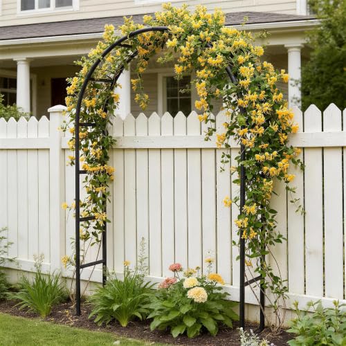 Image of Thickened Rustproof Garden Arch Metal Trellis for Climbing Plants