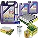 Produktbild QR-PARTS 69366949 Filter Set Inspektionspaket 7 Liter Motoröl Leichtlauf High Tech 5W-40 MANN-FILTER Innenraumfilter Kraftstofffilter Luftfilter Ölfilter