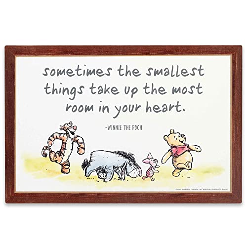 Image of Open Road Brands Disney Winnie the Pooh Room in Your Heart Nostalgic Wood Wall Decor For Nursery, Bedroom or Play Room