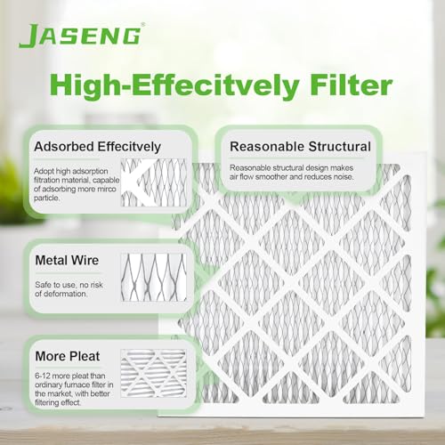 Image of 16x25x1 MERV 8 Air Filter, 4-Pack for Furnace HVAC | MPR 600 FPR 5 Pleated HVAC filter, Exact Size: 15.67 inchx24.68 inchx0.79 inch, Filters Dust, Pollen & Pet Dander, 3-Month Lifespan