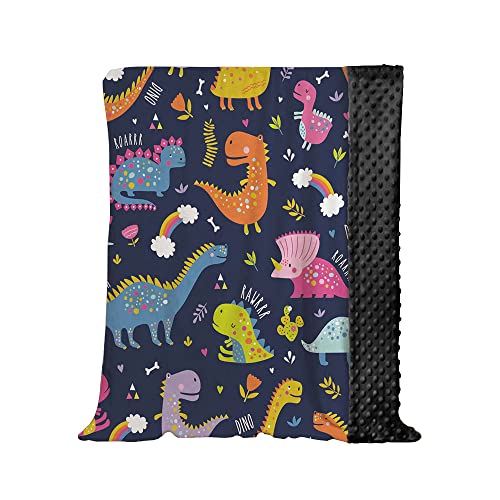 Hixingo Couverture d Ete pour Enfant, Couvertures Polaire Minky pour Garcon Fille Bébé, Couverture Lit à Pois Microfibre Ultra Doux Respirant pour Landau/Canapé (Arc en Ciel,130x150cm) Cover
