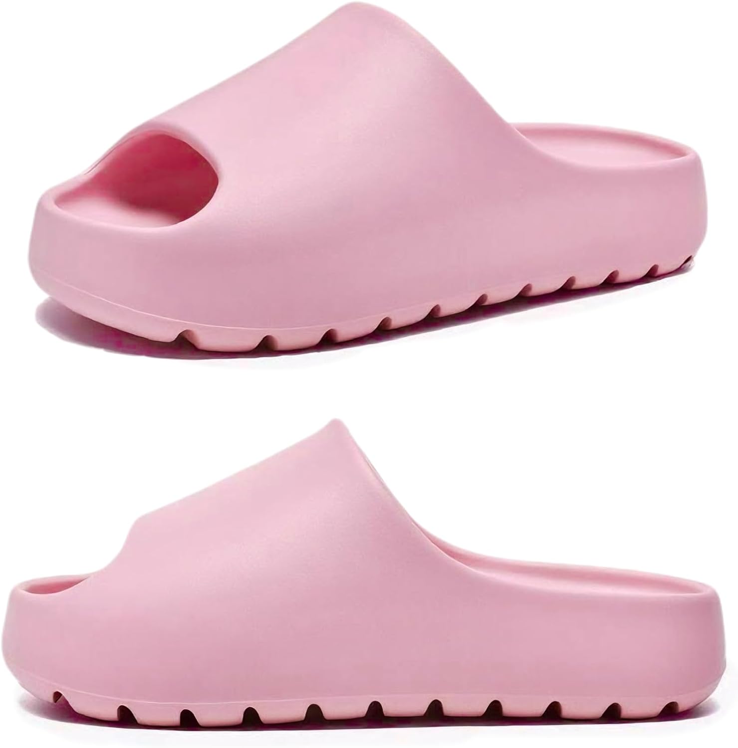 Cloud Slides for Women,EVA Soft House Slippers Unisex,Open Toe Thick Sole Shower Shoes,Mens Slides Indoor & Outdoor