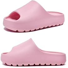 Cloud Slides for Women,EVA Soft House Slippers Unisex,Open Toe Thick Sole Shower Shoes,Mens Slides Indoor & Outdoor