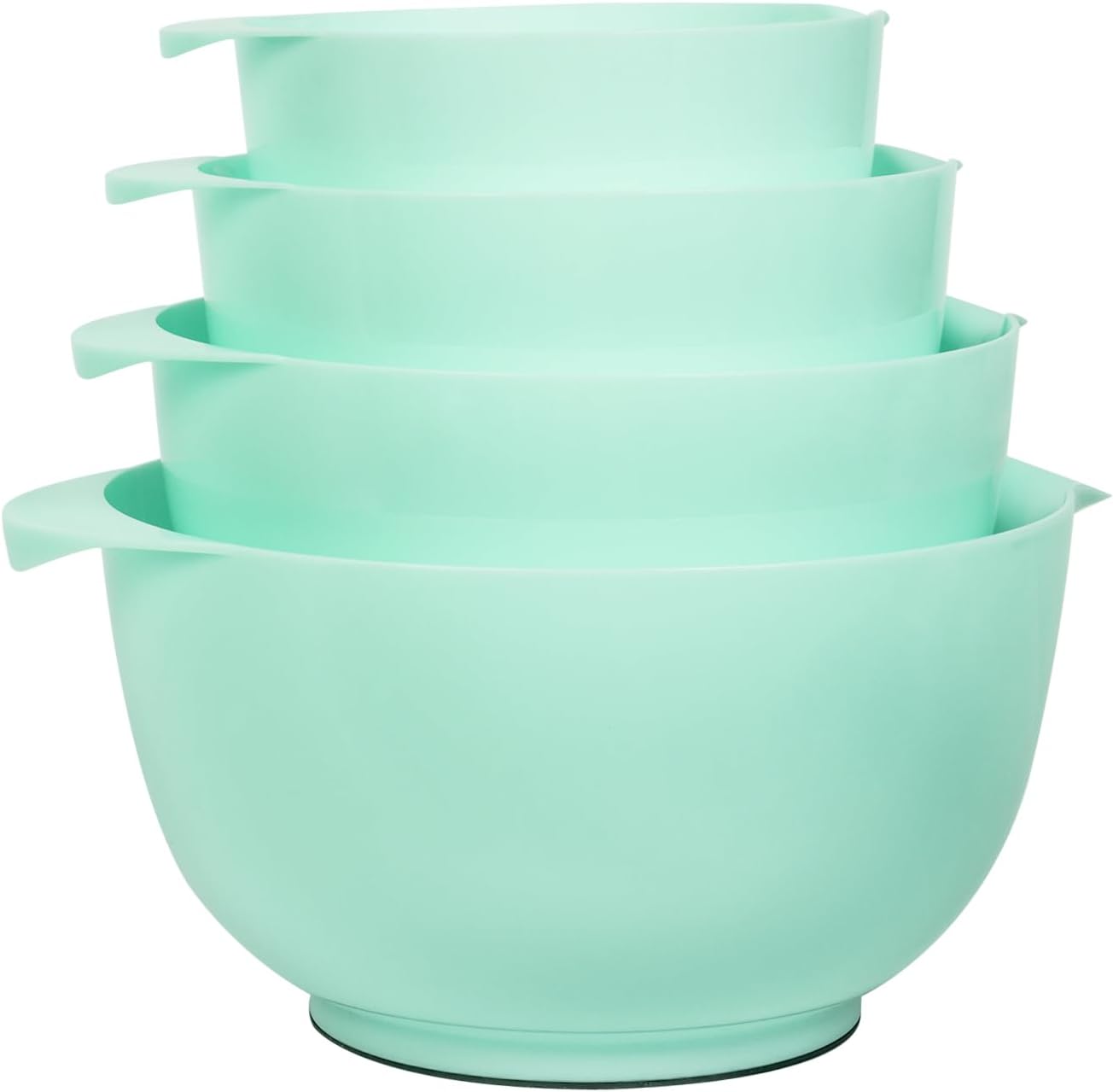 BoxedHome Nesting Plastic Mixing Bowl Set, 4 Piece Mixing
