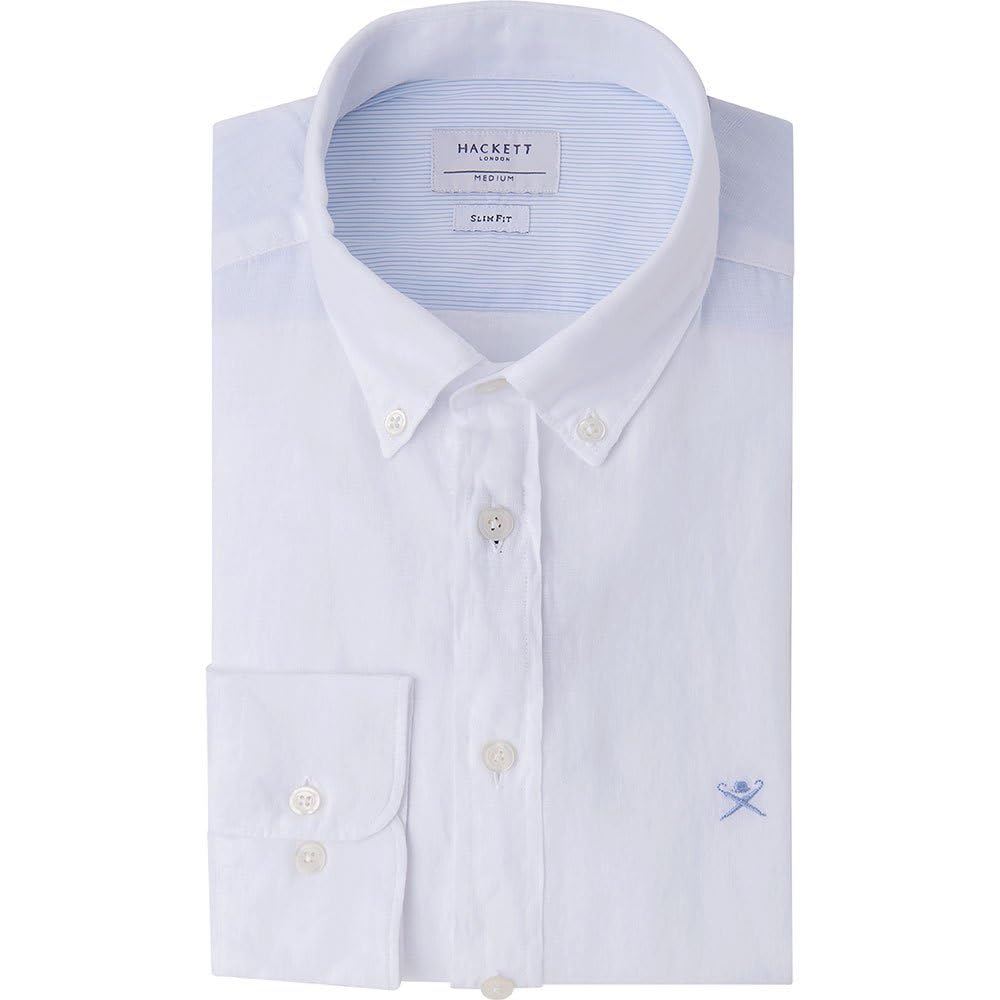 Hackett London Tinte de Ropa Lino B Camisa Hombre (Pack de 1)