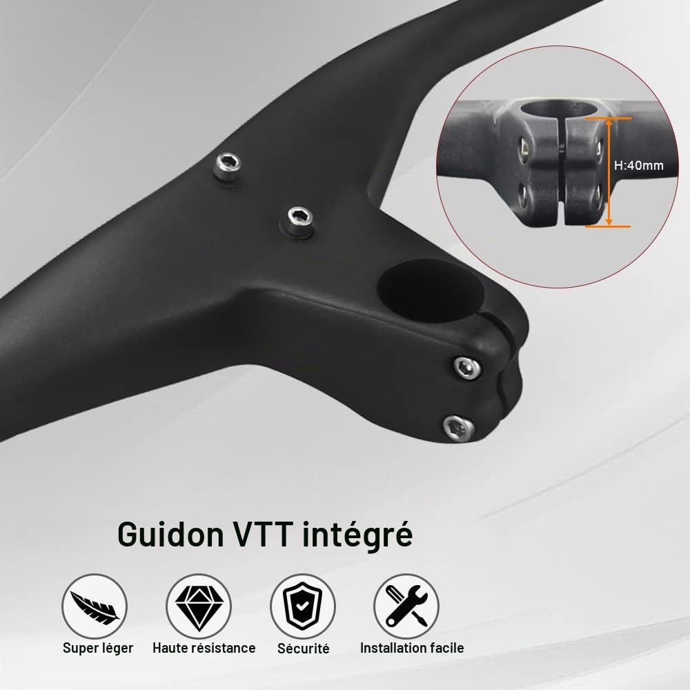 RXL SL guidon de velo cintre vtt carbon accessoire vtt cintre vtt carbon releve vtt accessoires cintres velo 780mm 90mm