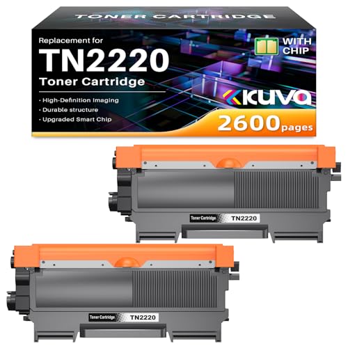 TN-2220 TN2220 Toner Cartridge Compatible Replacement for Brother TN2220 TN2010 TN2210 Toner for Brother DCP-7055 MFC-7360N HL-2250DN HL-2130 DCP-7065DN FAX-2840 DCP-7055W Toner (Black 2-Pack)