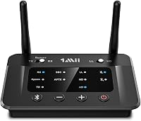 1Mii B03 Bluetooth 5.0 adó-vevő TV-hez - 50m hatótáv, kettős kapcsolat, HiFi hangminőség, alacsony késleltetés, optikai és AUX csatlakozás 1