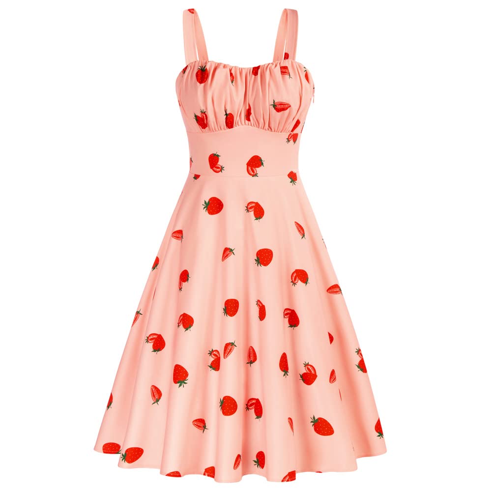 Belle Poque BP0380S22 Cocktailjurk, voor dames, casual zomerjurk, elegante vrijetijdsjurk, lang, met spaghettibandjes, A-lijn, zwart, L