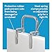 Carex Bathtub Rail with Finish Bathtub Grab Bar Safety Bar for Seniors and Handicap for Assistance Getting in and Out of Tub, Easy to Install on Most Tubs, Chrome, 1 Count