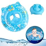 Aohcae Baby Schwimmring, Schwimmhilfe Baby 0-12 Monate Schwimmsitz Baby mit Cartoon-Print, Baby Float für Jungen und Mädchen