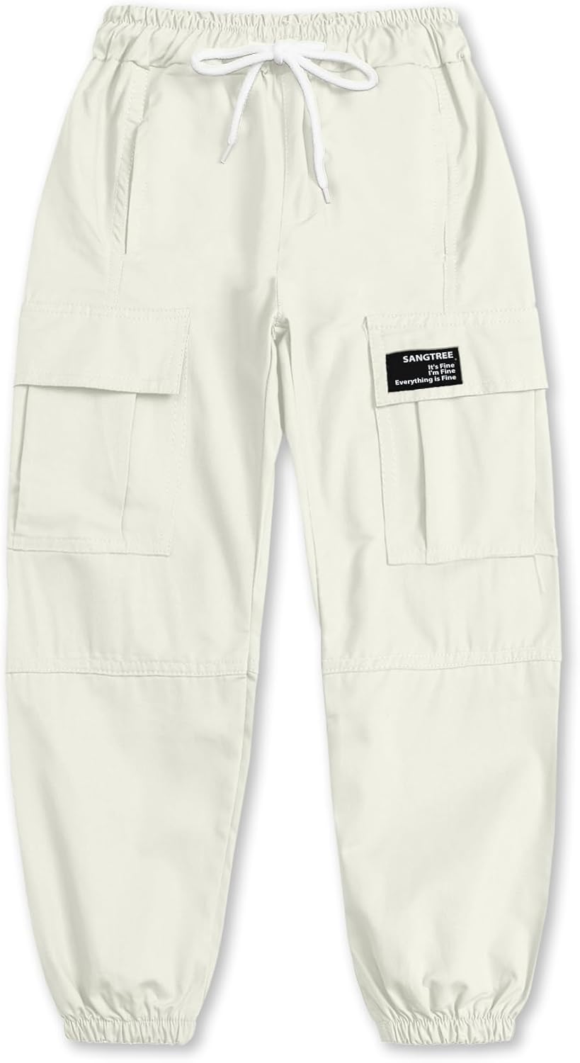 SANGTREE Girls & Womens Drawstring Cargo Jogger Pants,3 Years - Women 3XL - Picture 148 of 170