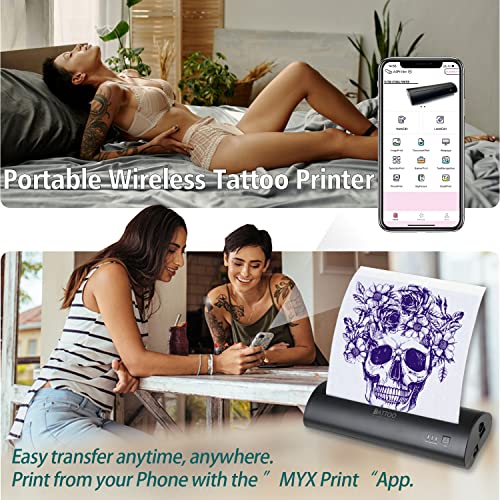 Atelics Cordless Tattoo Transfer Stencil Printer, with 10Pcs Transfer Paper, Portable Tattoo Transfer Thermal Copier Machine for Temporary and Permanent, Compatible for iOS Phone - Image 7