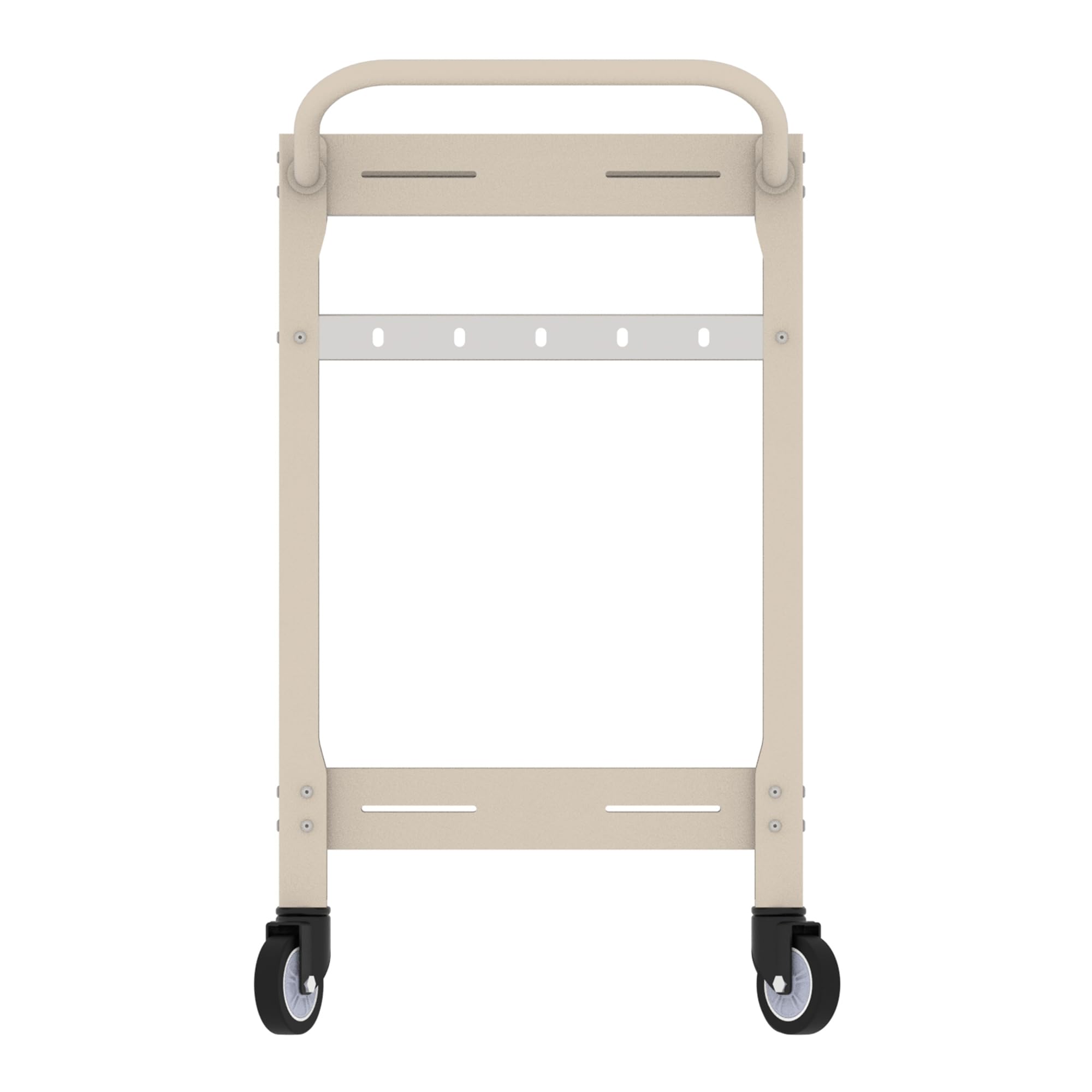 Casa.pro Carrello Portavivande da Giardino in Acciaio con 2 Ripiani 72x77x38 cm Champagne