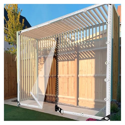 Rideau Pergola étanche Fermeture éclair Personnalisable SHUITUKOUU - Bâche PVC Transparente 2,3x2,5m Avec Fermeture éclair - Étanche Pour Pergola Et Terrasse Bâche Transparente