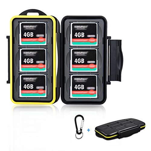 6 Slots CF Card Holder, CF Card Case, Professional WaterResistant Anti