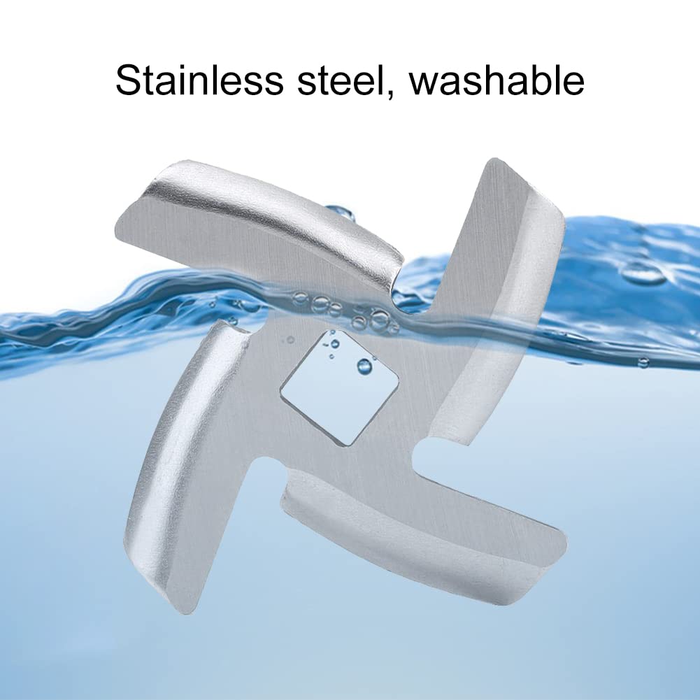Lama Tritacarne, 2 Pezzi Coltello per Tritacarne, Meat Grinder Blade, Lama per Taglierina in Acciaio Inox, Taglierina Disco per Miscelatori e Tritatutto, 5
