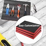 3 Boîte à outils de paquet mousse 12x10x2 inch, Inserts en mousse pour boîtiers, Plaques de stockage en polyéthylène cuttable pour boîtes à outils et artisanat (rouge et noir)