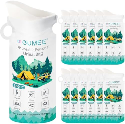 OUMEE 850ML Emergency Disposable Urinal Bags, 8/12/20/28 Pcs
