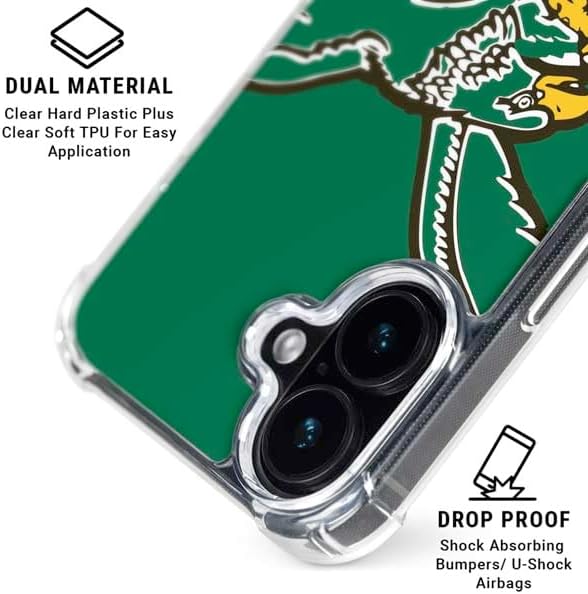 Skinit Clear Phone Case Compatible with iPhone 17 - Officially Licensed NFL Philadelphia Eagles Retro Logo Design