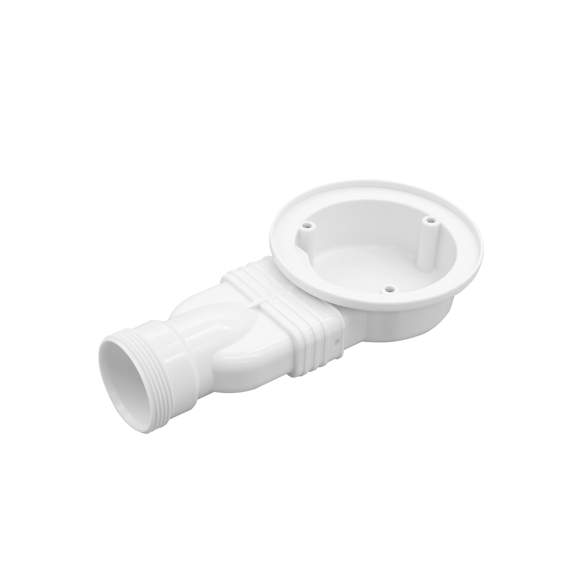 SONNI 90 mm Duschablaufset, ABS + Edelstahlabdeckung, Ablaufset, Duschwannenablauf, Haarsieb