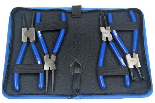 Bergen Professional 4Pc 7 Inch Circlip Pliers Internal External Set In Canvas Case B1724