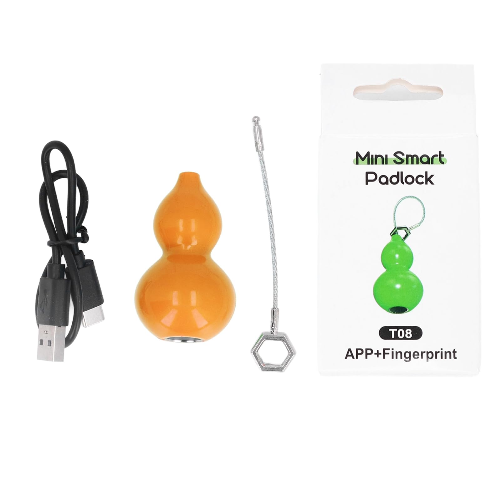 Candado Inteligente con Huella Dactilar, Cerradura de Huella Dactilar para Gabinete Recargable por USB a Prueba de Agua, Cerradura de Huella Dactilar Sin Llave de Metal (S)