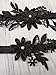 Oyabridal Garter for Bride Wedding Garter Set Floral W010 (Black)