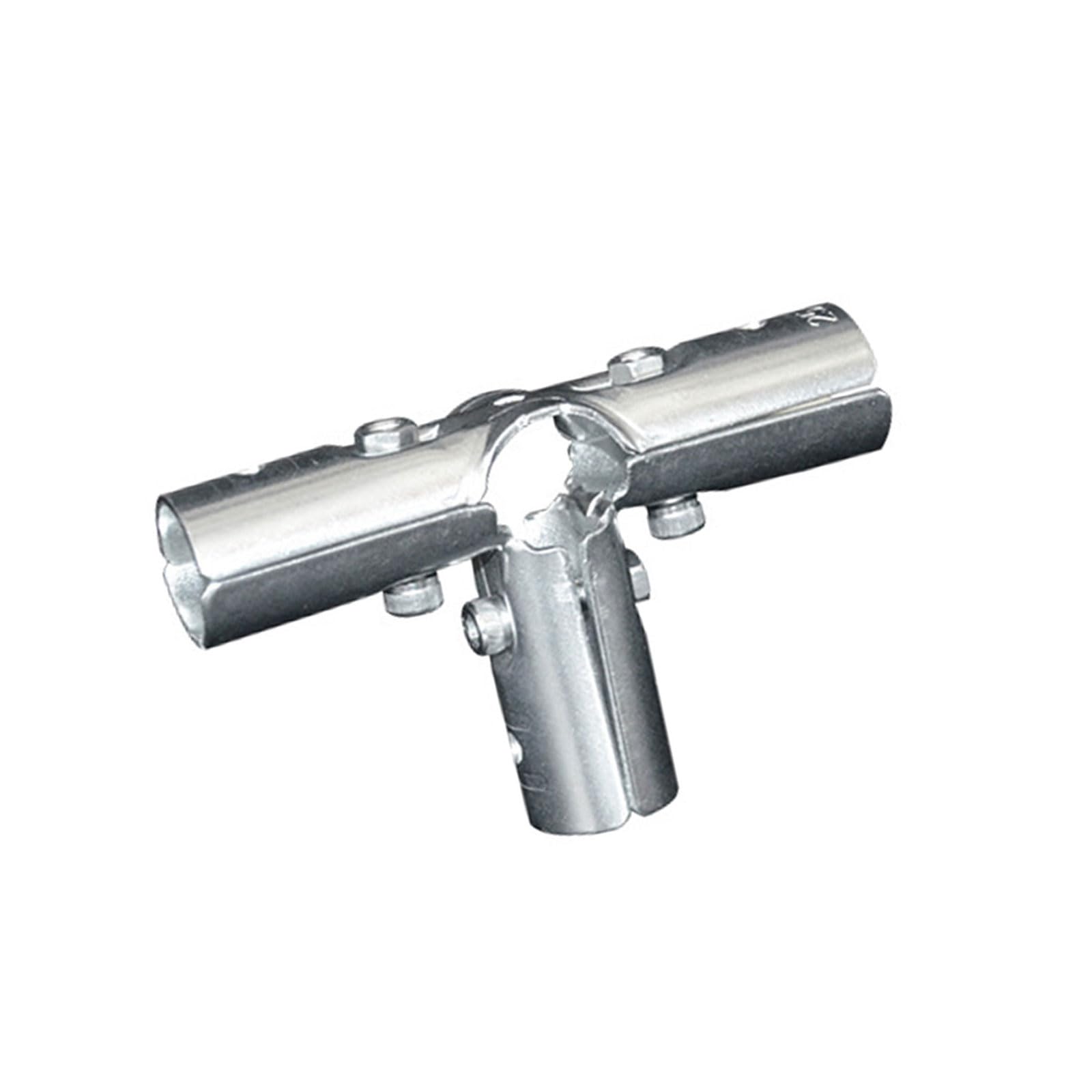 Klynovalu 20Mm 4Ways 20Mm Round Pipe Joint Fixing Buckle Carbon Steel T Pipe Connectors Tees Clamps For Stable And Long Lasting Structural Fitting