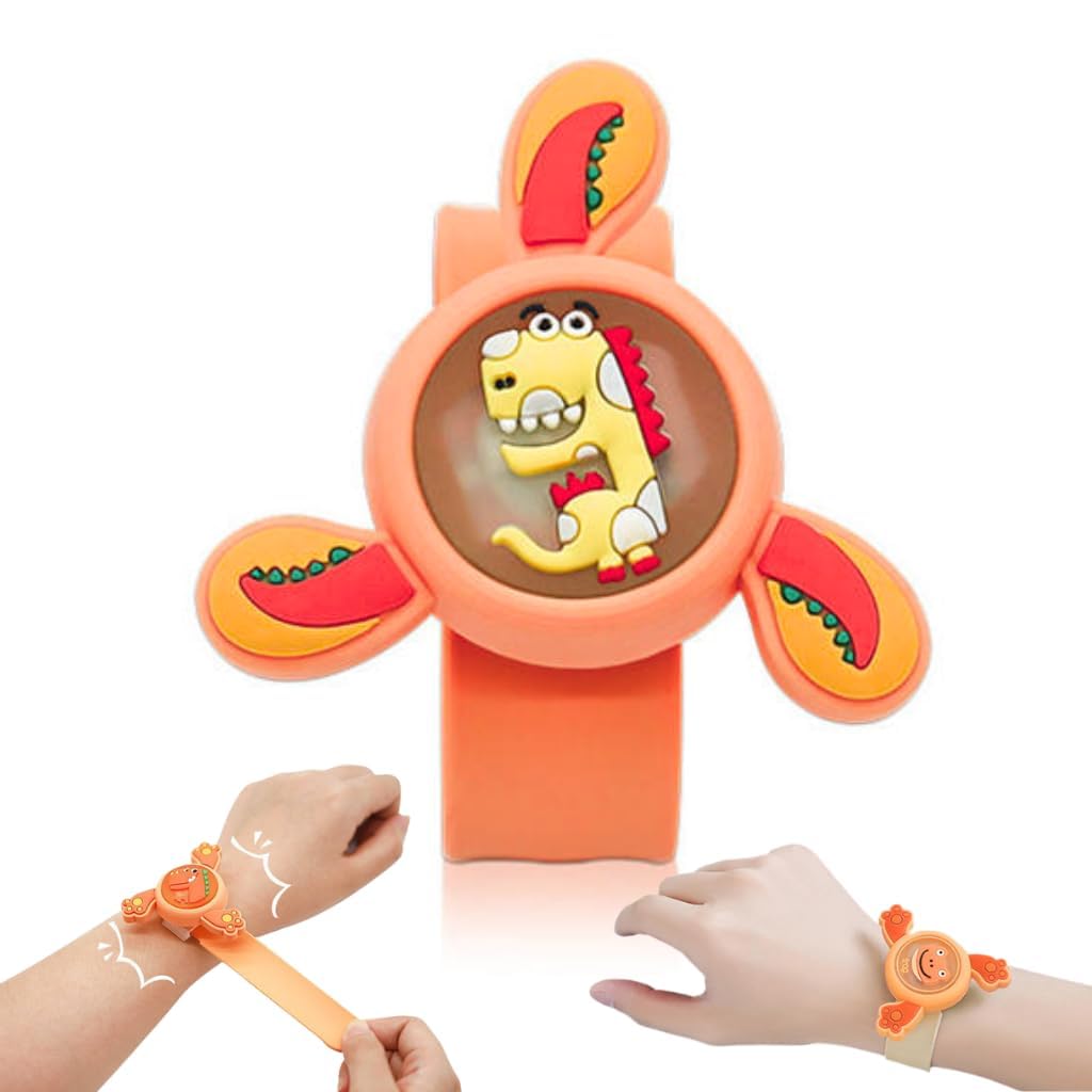 Storio Pack of 1 Rakhi for Brother Kids Wrist Band for Boys and Girls Spinning Slap Band Cute Cartoon Bracelet Wrist Band with LED Light Up, Great Birthday Return Gift Toys for Kids Boys Girls 4
