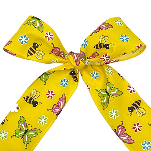 Ruban polyester jaune vif Morex Ribbon pour loisirs créatifs