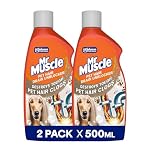 Mr Muscle Pet Hair Drain Unblocker Liquid (2 x 500ml), Sink & Drain Cleaner, Strong & Fast Acting Heavy Duty Formula, Dissolves & Removes Pet Hair, Works 3x Better Than Bleach, Safe for All Pipes