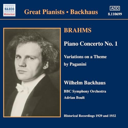 Amazon.co.jp: Brahms: Piano Concerto No. 1 (Backhaus) (1932