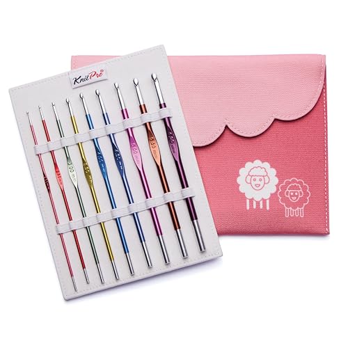 KnitPro Zing Deluxe Single-Ended Crochet Hook Set, Multicolour