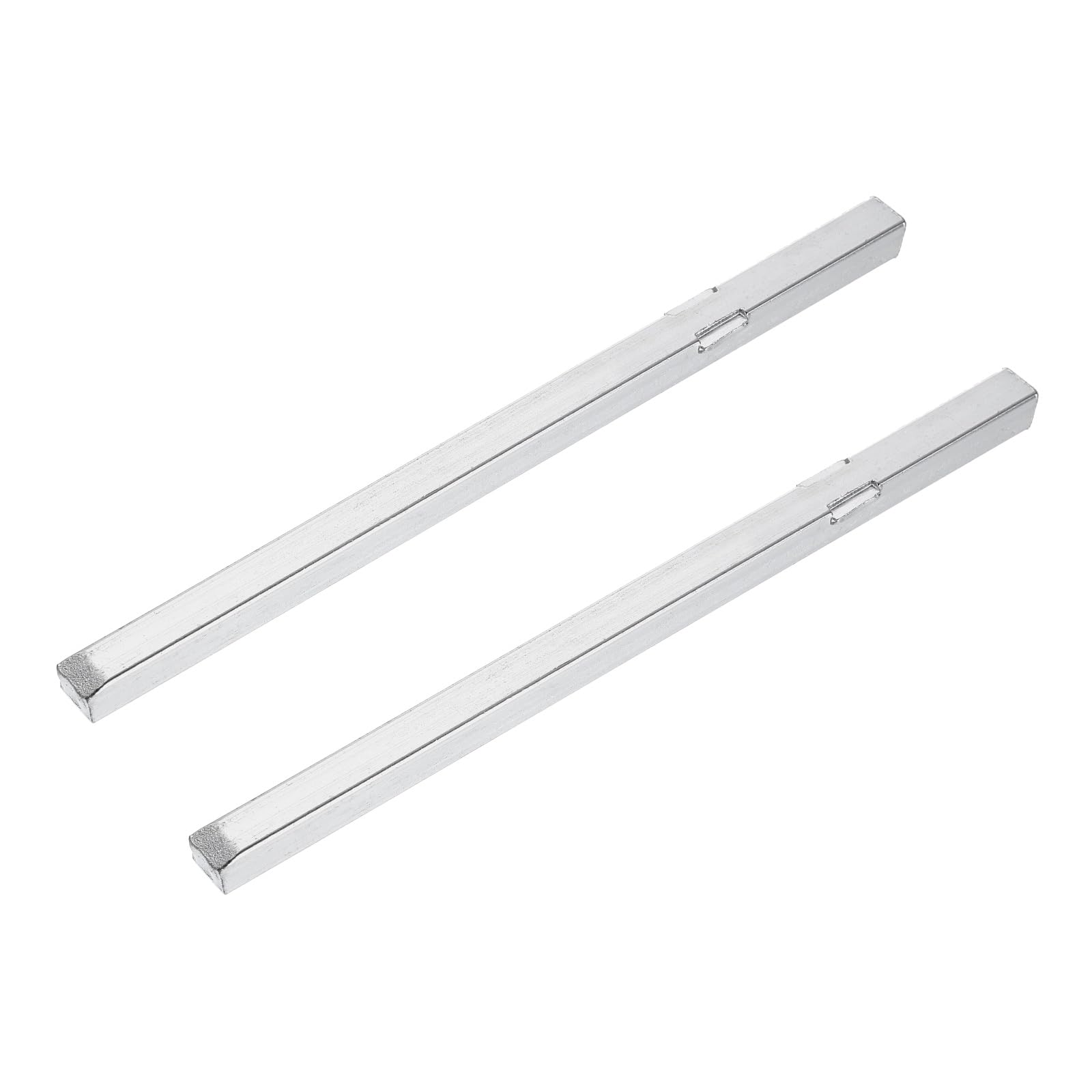 sourcing map 2Pcs Door Knob Spindle, 150mm Spare Door Handle Spindle Bar, Vintage Straight Knob Replacement Parts for Mechanical Locks, Silver Tone