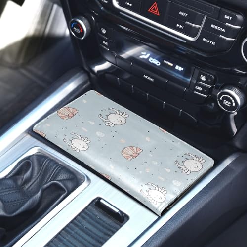 Organizador de documentos para auto cuero miniatura 5