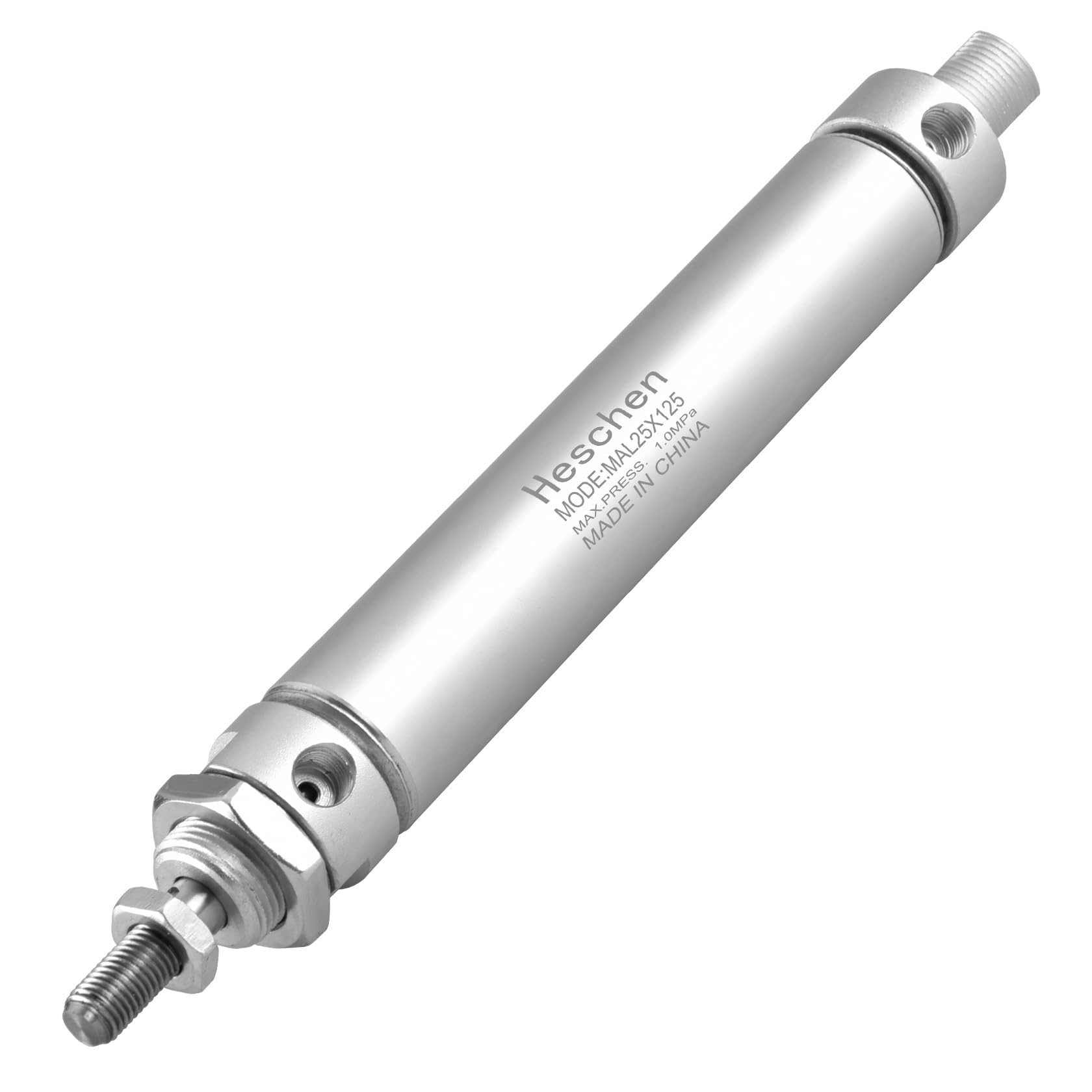 Heschen pneumatyczny wąski cylinder powietrza MAL 25-125 Port PT1/8 25 mm otwór 125 mm skokowy podwójne działanie