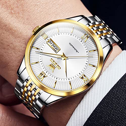 Image of OLEVS Automatic Mens Watches Self Winding Mechanical Business Luxury Dress Wrist Watch Stainless Steel Waterproof Luminous Day Date