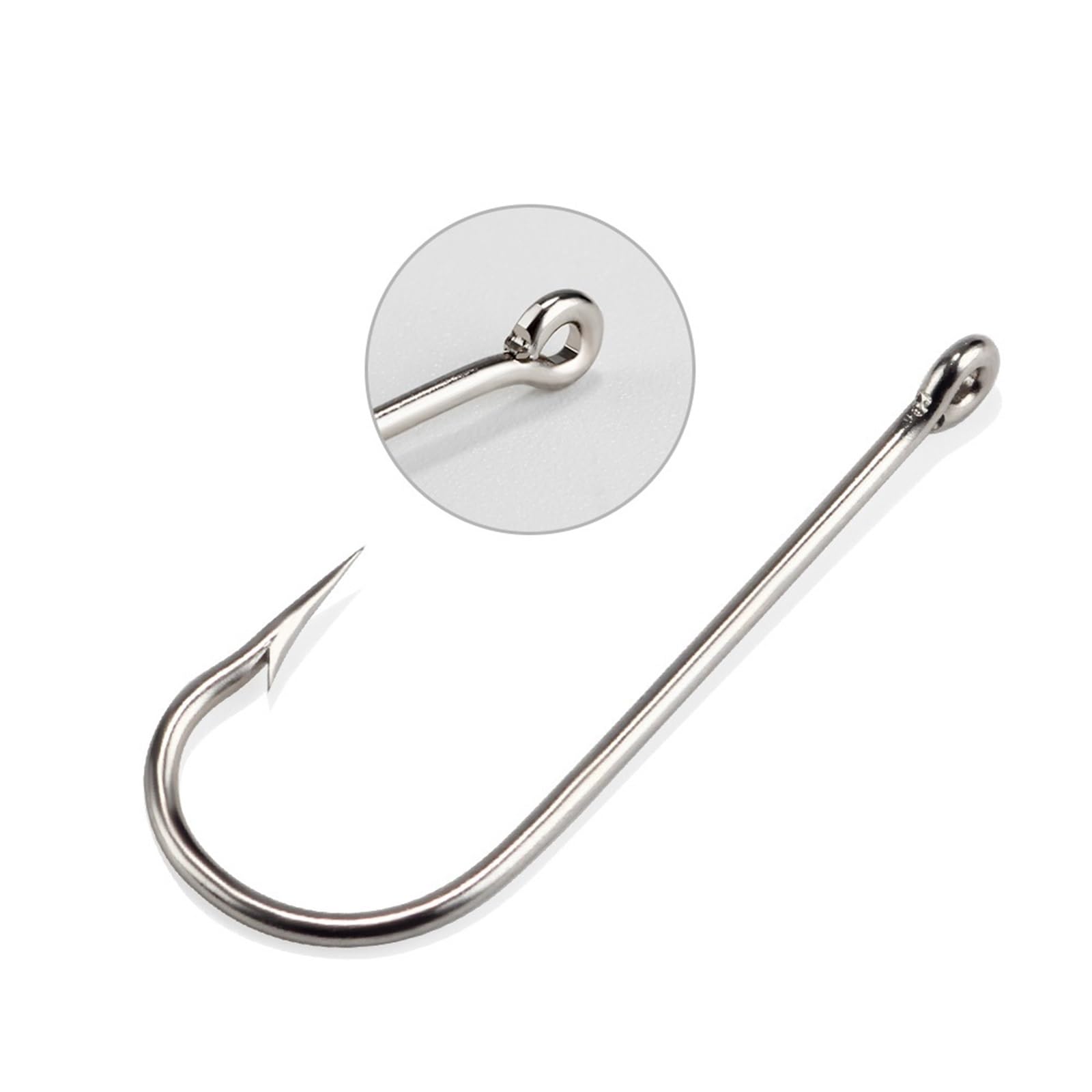Amo da Pesca Amo da Mare con Anelli Grandi in Nichel Tondo 100 Pezzi/Scatola Ganci for Jigging Carpa Amo Attrezzatura da Pesca 10# -20# Accessori per la Pesca (Color : 15#)