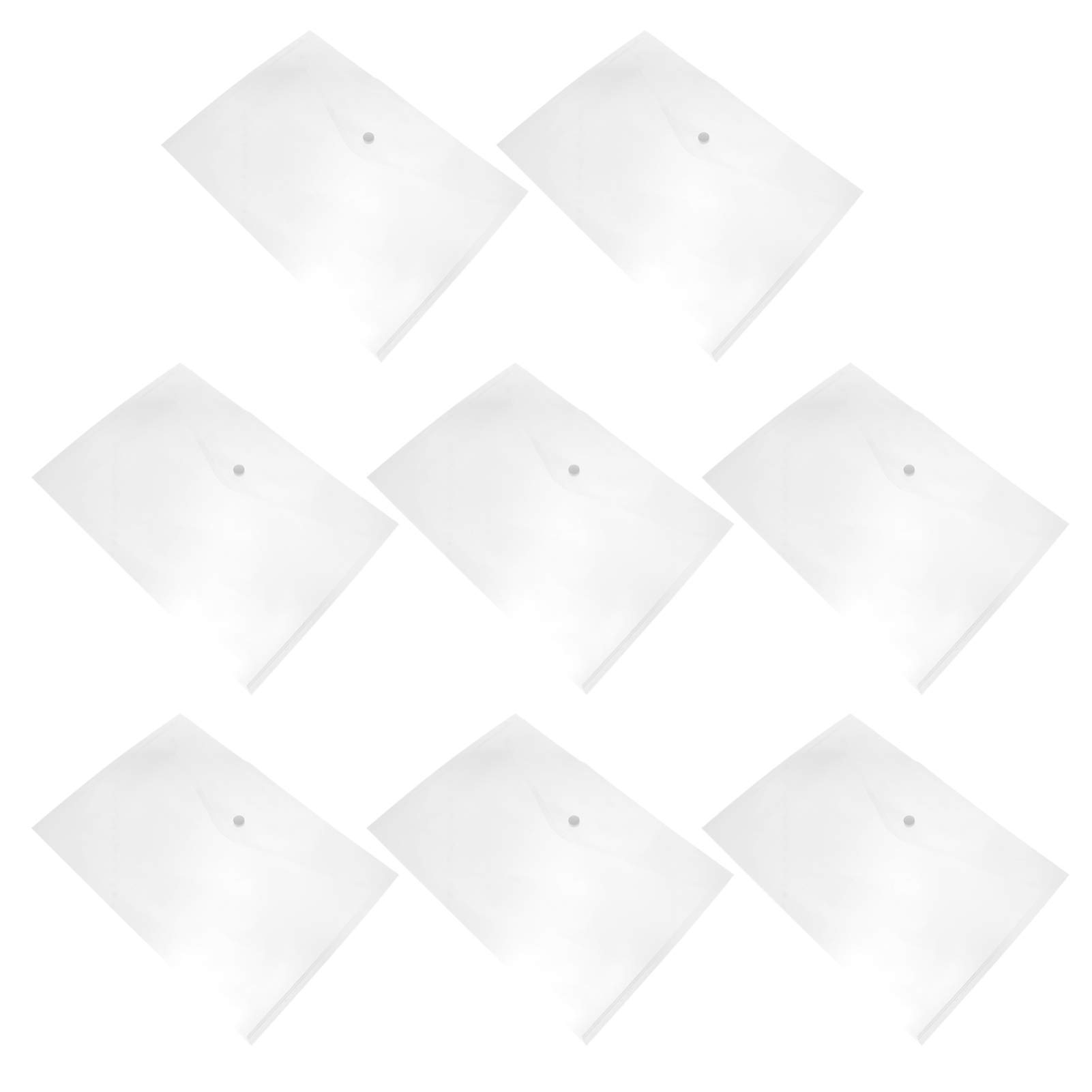 40Pcs Buste di Plastica Sacchetti di File di Cartelle di File con Bottone a Pressione A4 Dimensione Chiaro Documento per I Documenti