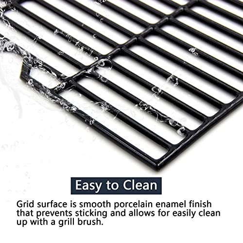 Hongso 16 7/8" Polished Porcelain Coated Cast Iron Grill Grates Replacement For Charbroil 463432215, 463436213, 463436214, 463436215, 463441312, 463441514, Thermos 461442114 Grills, Pch763 #TOP2