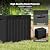 NEWBULIG 31 Gallon Outdoor Storage Box, Waterproof Deck Box with Lockable Lid, Patio Furniture Bench & Side Table, Easy Assembly, for Garden, Pool, Patio & Backyard Organization, Black