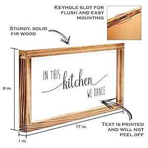 In this kitchen we dance sign 8×17 inch dance kitchen sign wall decor farmhouse kitchen sign we dance in this kitchen sign this kitchen is for dancing sign kitchen wall decor kitchen dance sign  urban country home decor