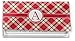Red & Tan Plaid Vinyl Checkbook Cover (Personalized)