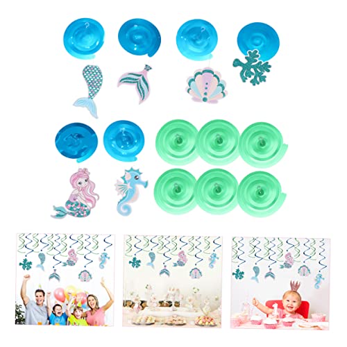 Abaodam Enfeites De De Sereia Tema Oceano Infantil Bunting Decoração De Bebê Decoração De Oceano 2 P